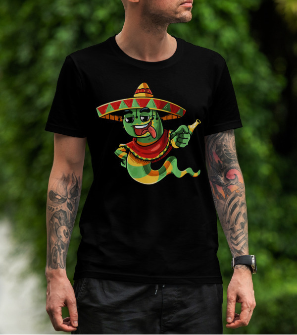 Cinco De Mayo Sombrero Mexican Tequila Worm Fiesta T-Shirt