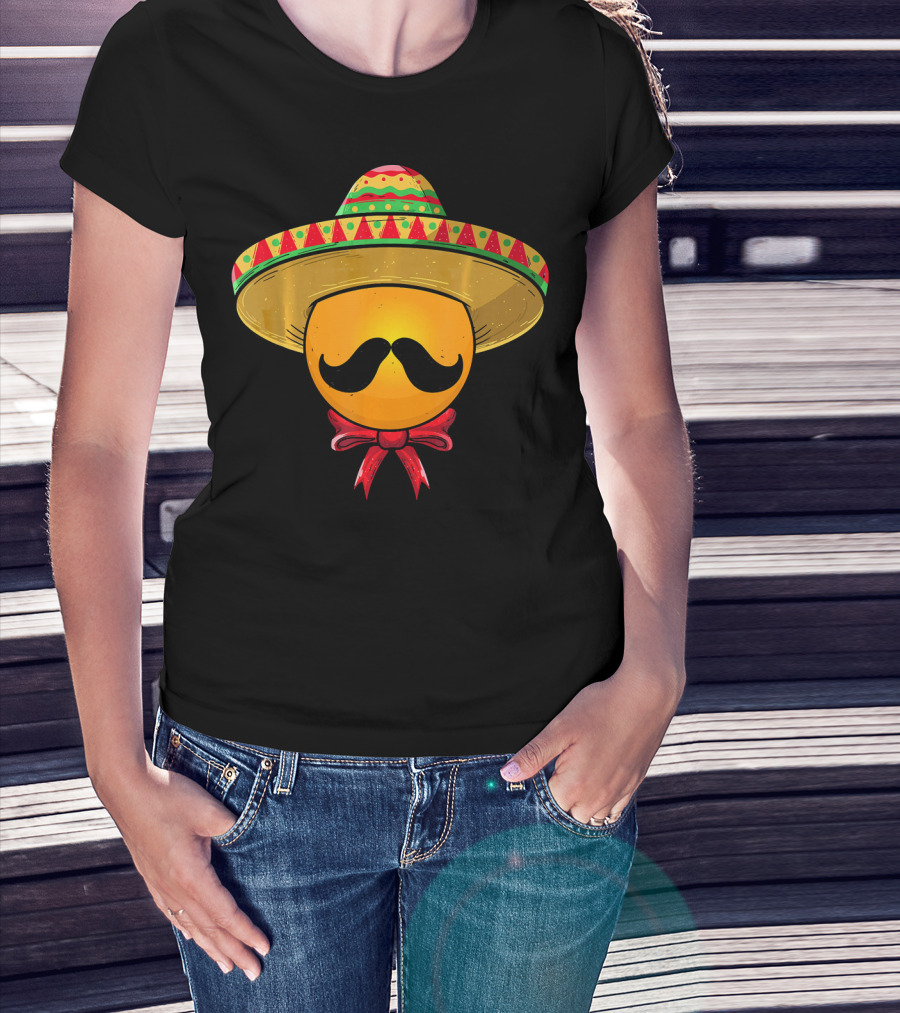 Cinco De Mayo Mexican Sombrero Ping Pong Mustache T-Shirt