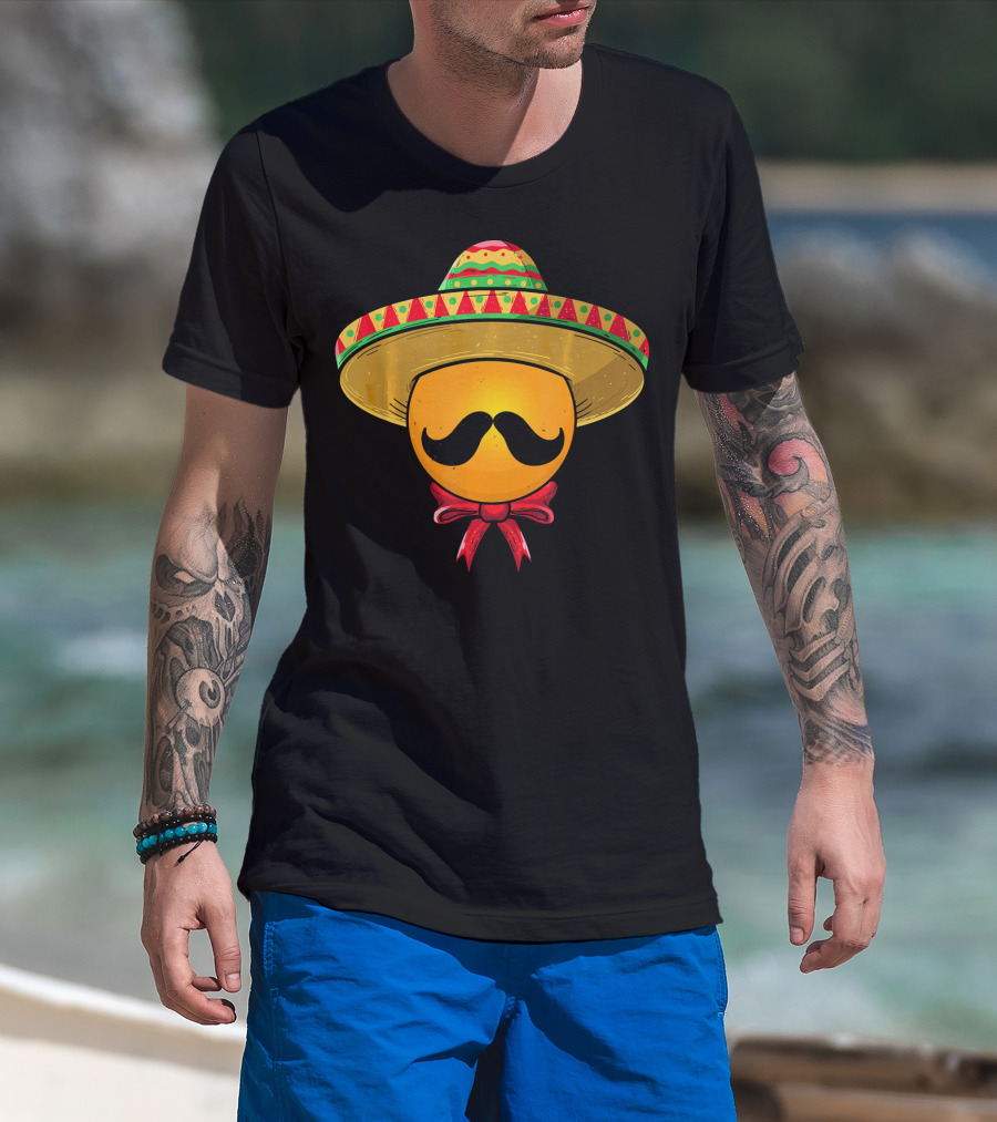 Cinco De Mayo Mexican Sombrero Ping Pong Mustache T-Shirt