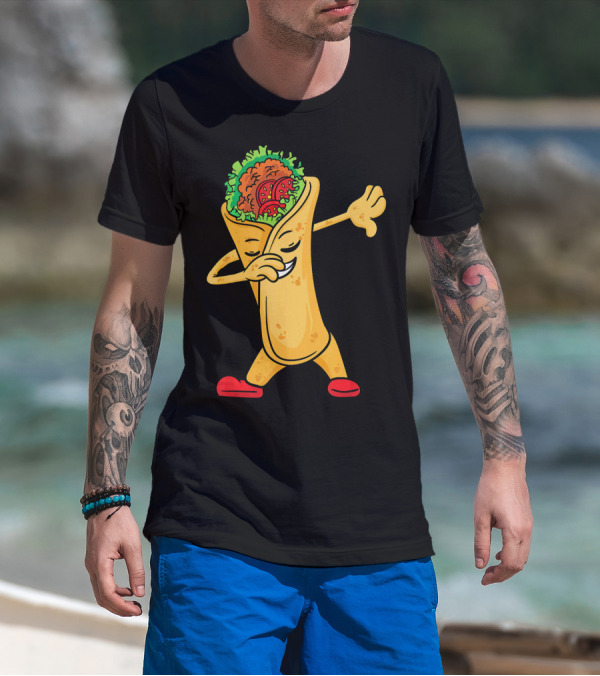Dabbing Burrito Cinco De Mayo Me Fiesta T-Shirt