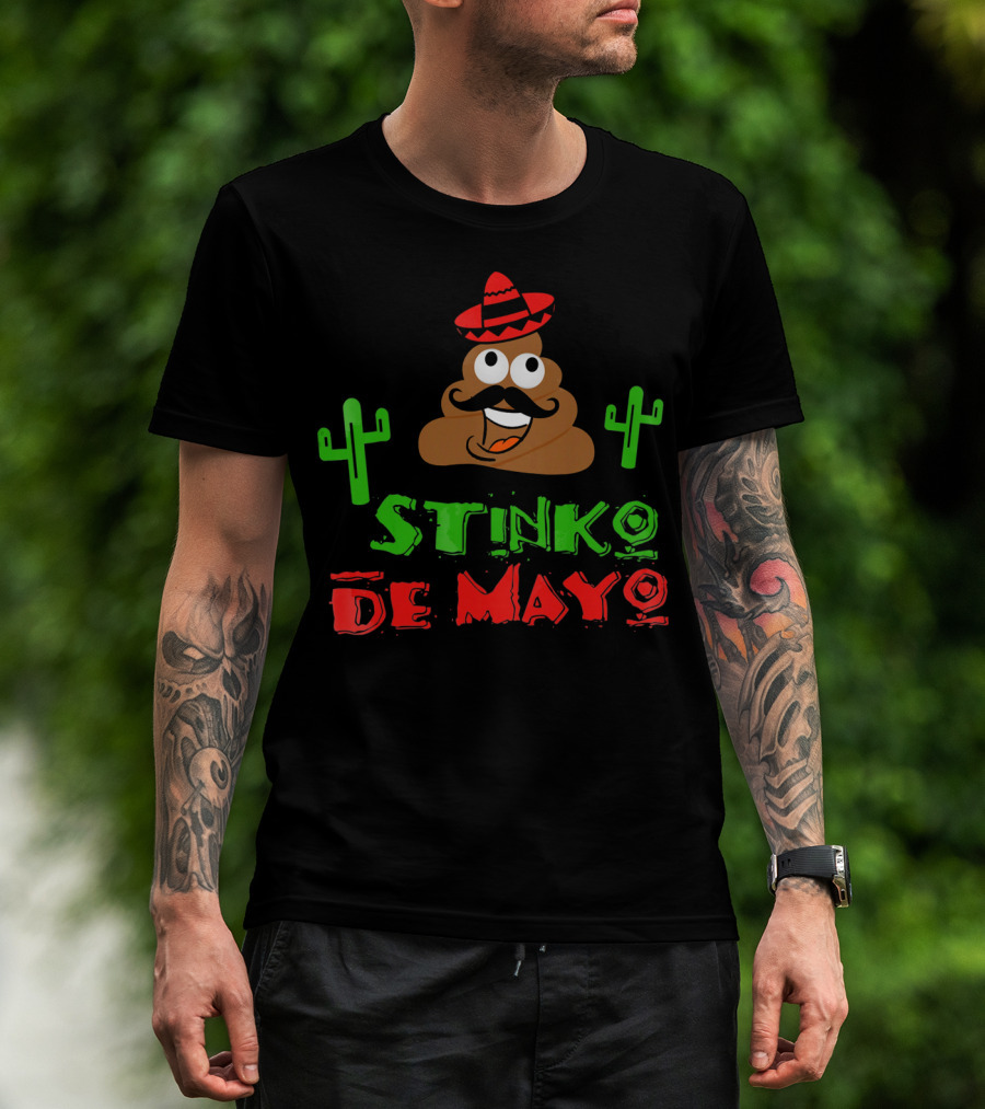 Stinko De Mayo Emoji Cactus Fun T-Shirt