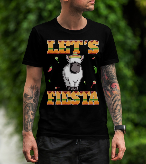 Let's Fiesta Sheep Cinco De Mayo Mexican T-Shirt