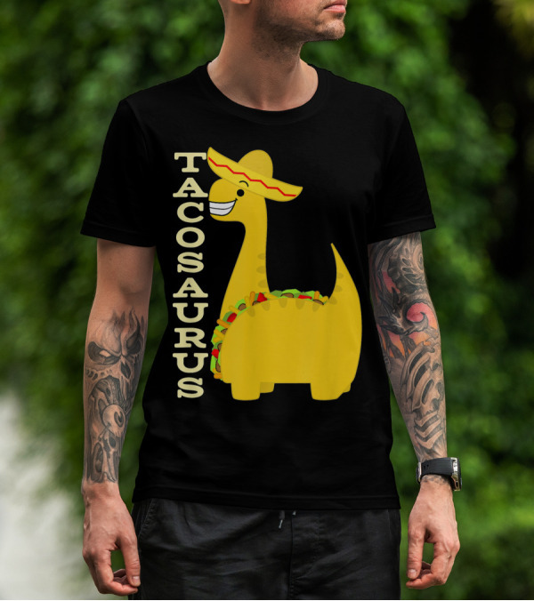 Cinco De Mayo Tacosaurus Dinosaur With Sombrero T-Shirt