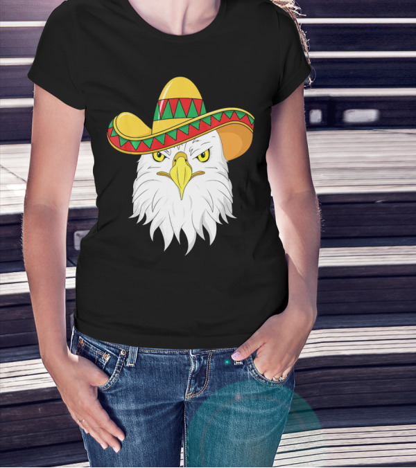 Cinco De Mayo Eagle With Sombrero America Kids T-Shirt