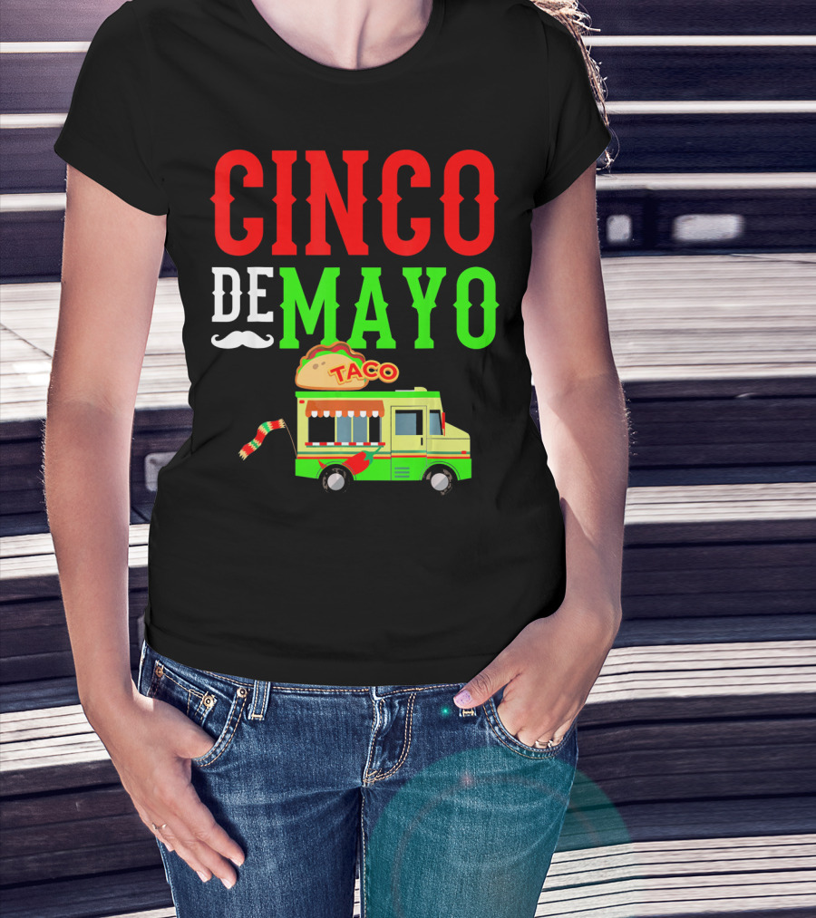Cinco De Mayo Taco Bus Funny Mexico T-Shirt