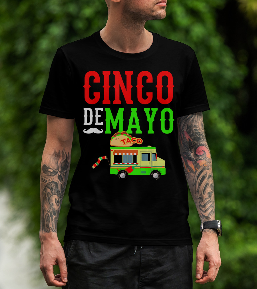 Cinco De Mayo Taco Bus Funny Mexico T-Shirt
