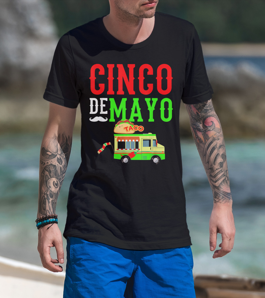 Cinco De Mayo Taco Bus Funny Mexico T-Shirt