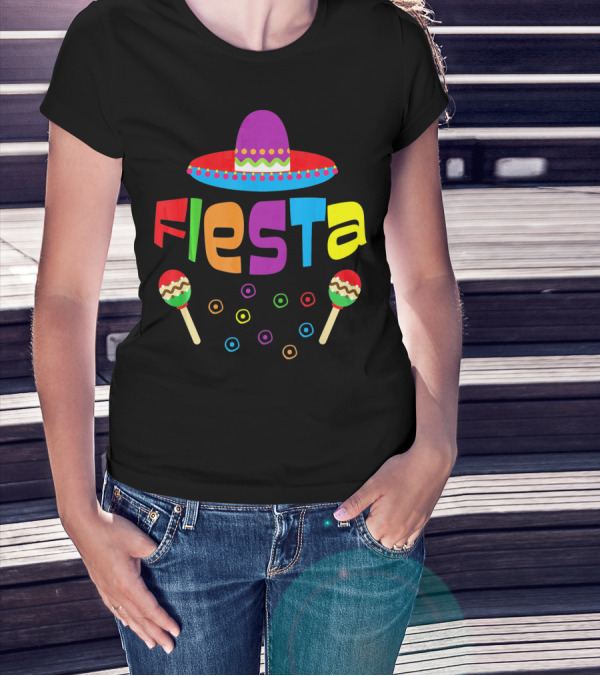 Fiesta Sombrero And Maracas T-Shirt