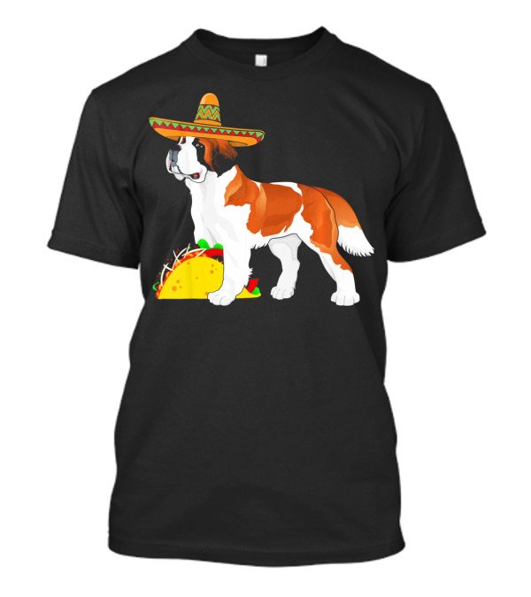Cinco De Mayo Bernard Sombrero Taco Fun T-Shirt