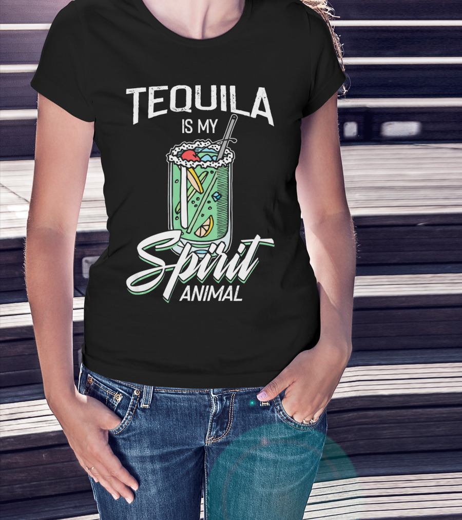Tequila Is My Spirit Animal Funny Mexican Cinco De Mayo T-Shirt