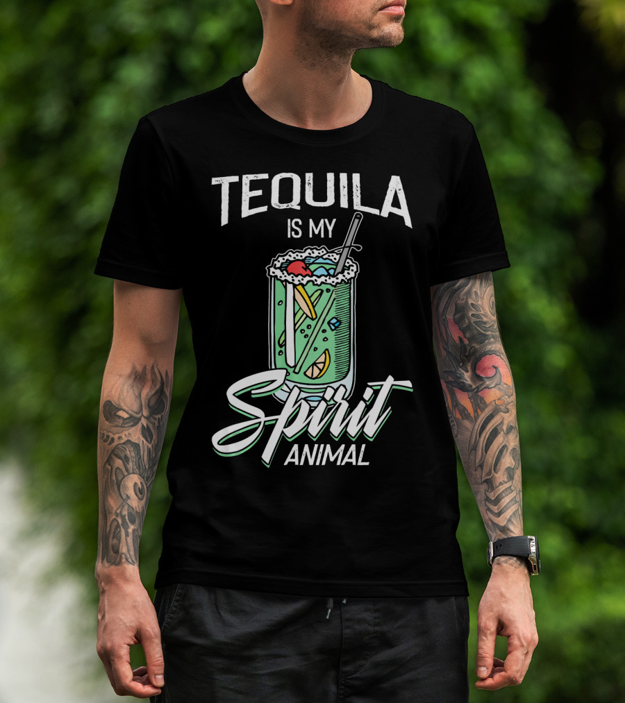 Tequila Is My Spirit Animal Funny Mexican Cinco De Mayo T-Shirt