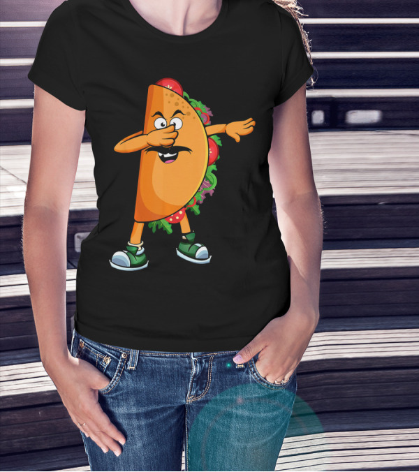 Dabbing Taco Mexican Dab Tacos Salsa Dance Fun T-Shirt