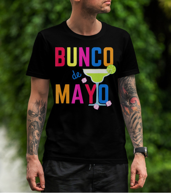 Bunco De Mayo Margarita Dice Colorful T-Shirt