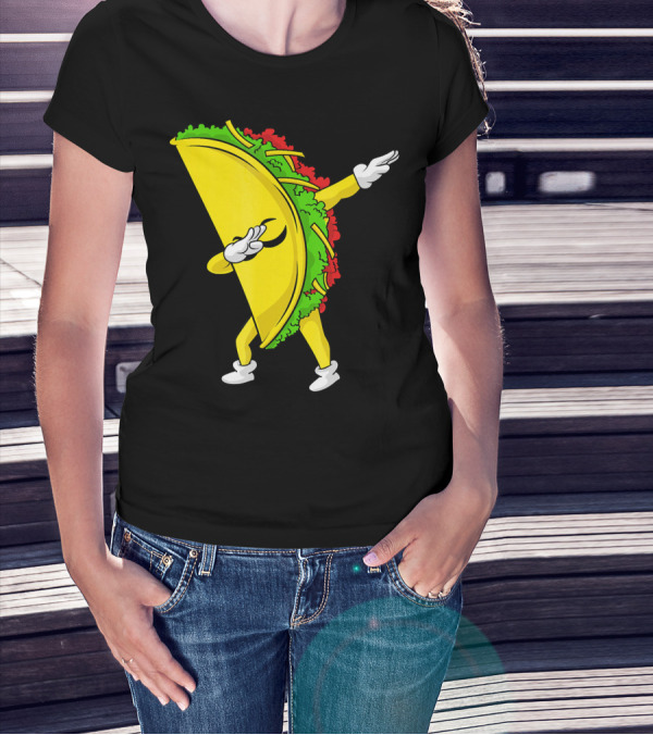 Dabbing Taco Cinco De Mayo Mexican Fiesta T-Shirt