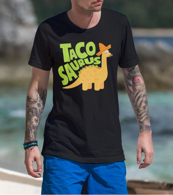Cool Tacosaurus Cinco De Mayo Taco Dinosaur T-Shirt