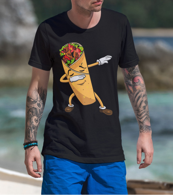 Dabbing Burrito Taco Cinco De Mayo T-Shirt