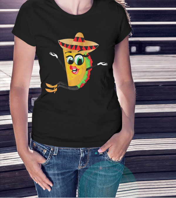 Cinco De Mayo Funny Sombrero Taco Fiesta T-Shirt