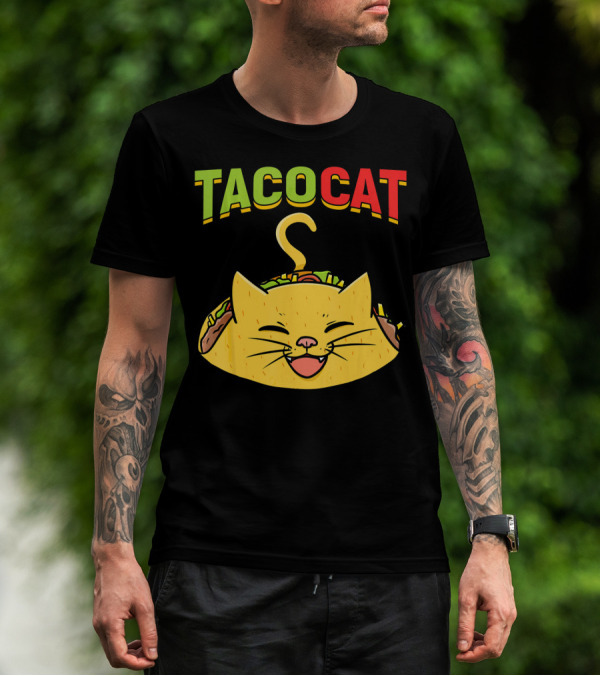 TacoCat Mexican Cinco De Mayo Cat With Smiling Taco Kitty T-Shirt