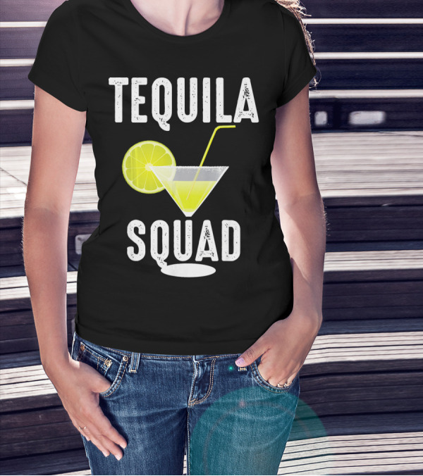 Tequila Squad Lime Margarita Drink Fan T-Shirt