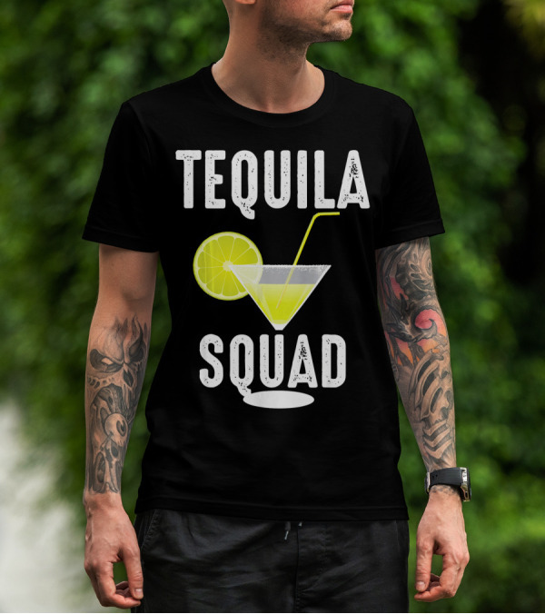 Tequila Squad Lime Margarita Drink Fan T-Shirt