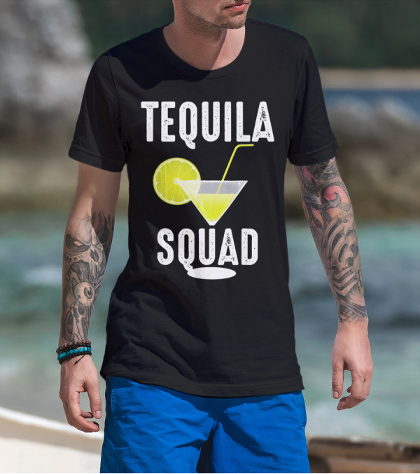 Tequila Squad Lime Margarita Drink Fan T-Shirt