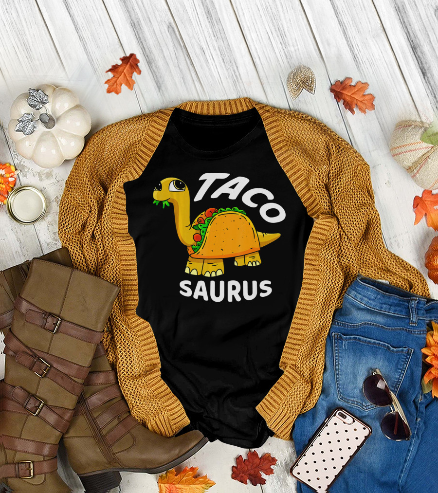 Funny Tacosaurus Taco Dinosaur Cinco De Mayo T-Shirt