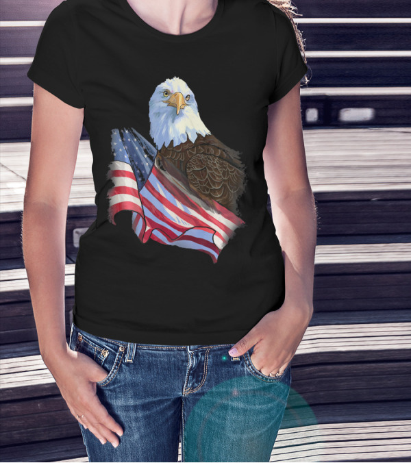 American Flag Eagle Independence T-Shirt