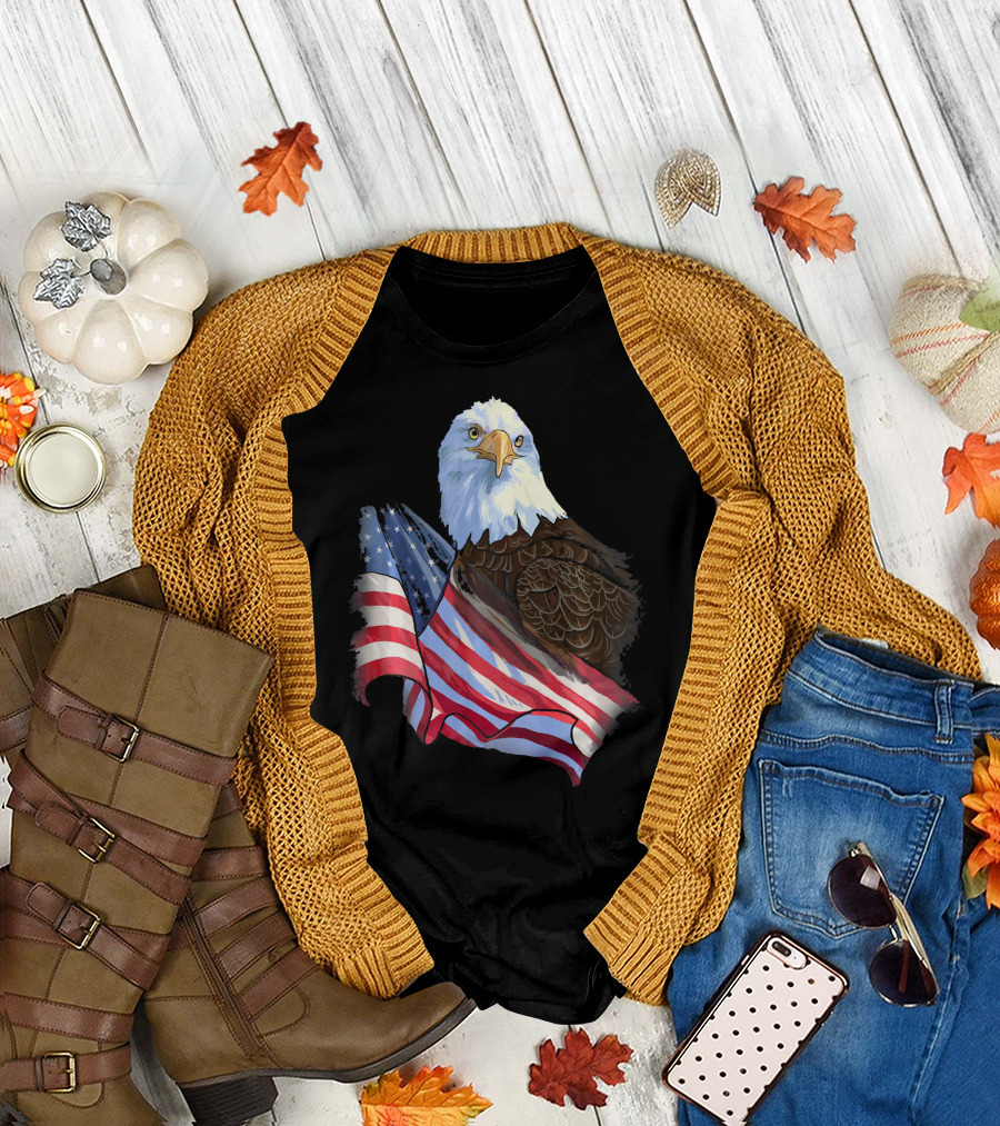 American Flag Eagle Independence T-Shirt