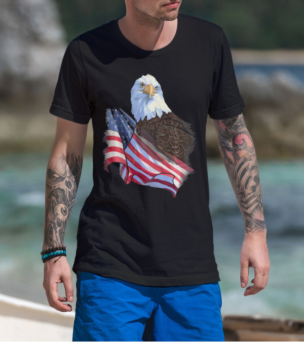 American Flag Eagle Independence T-Shirt
