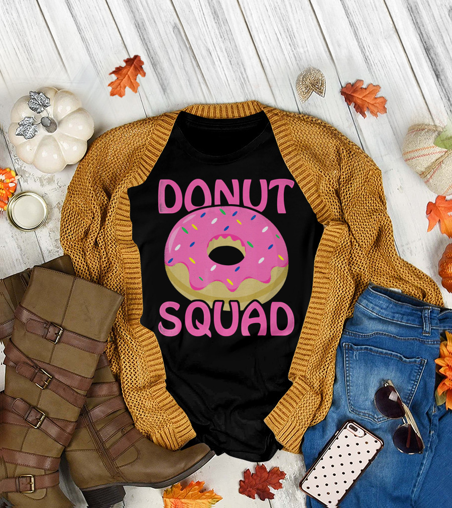 Donut Squad Pink Sprinkles Birthday T-Shirt