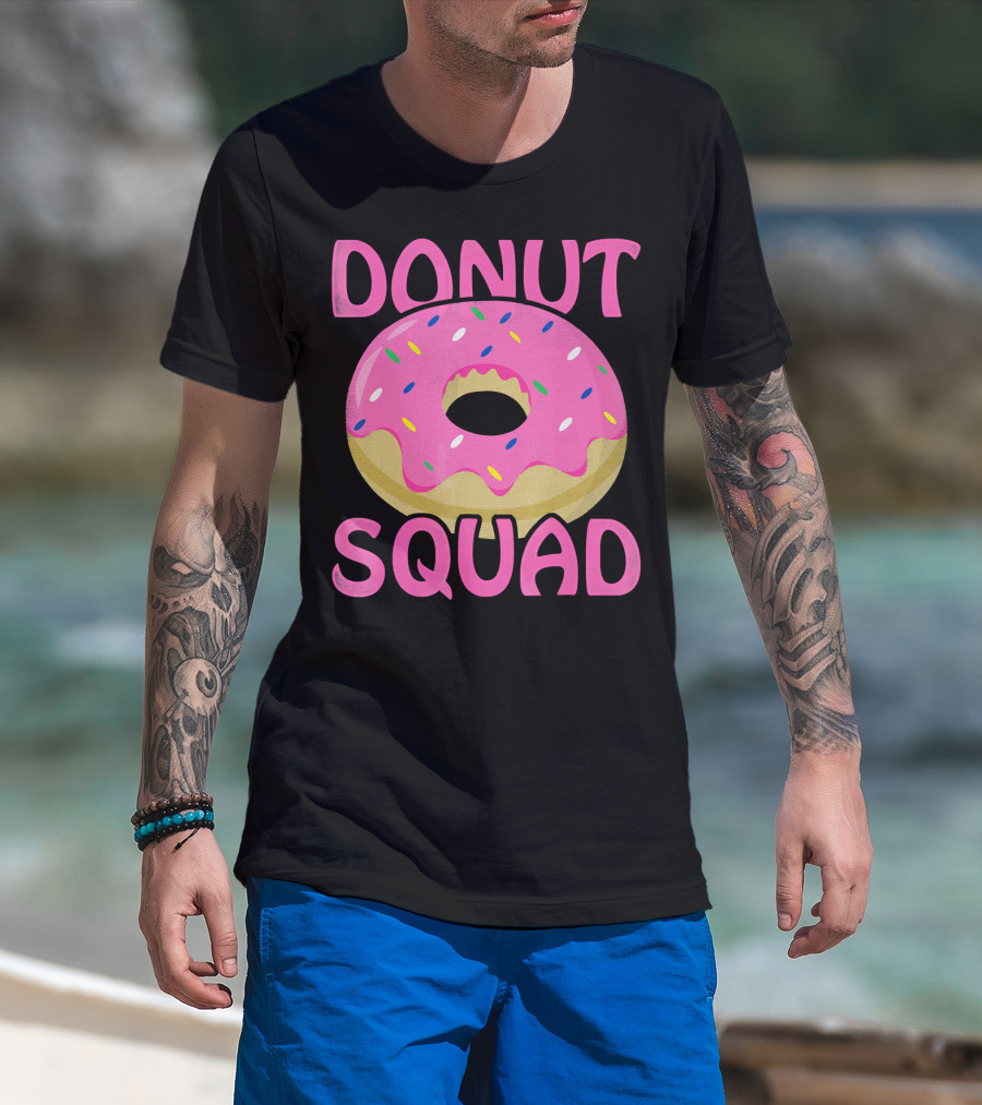 Donut Squad Pink Sprinkles Birthday T-Shirt