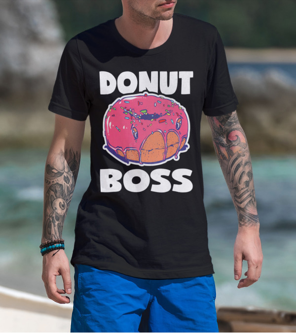Donut Boss Vintage Baked Fried Cake Donut T-Shirt