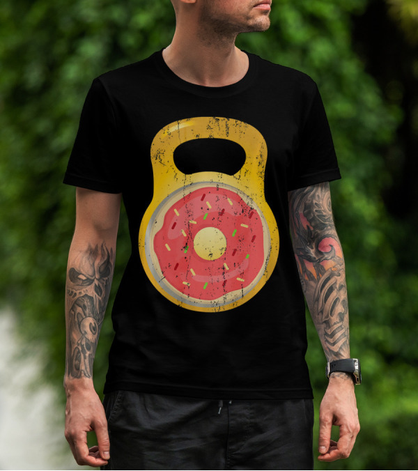 Funny Fitness Donut Kettlebell Doughnut T-Shirt