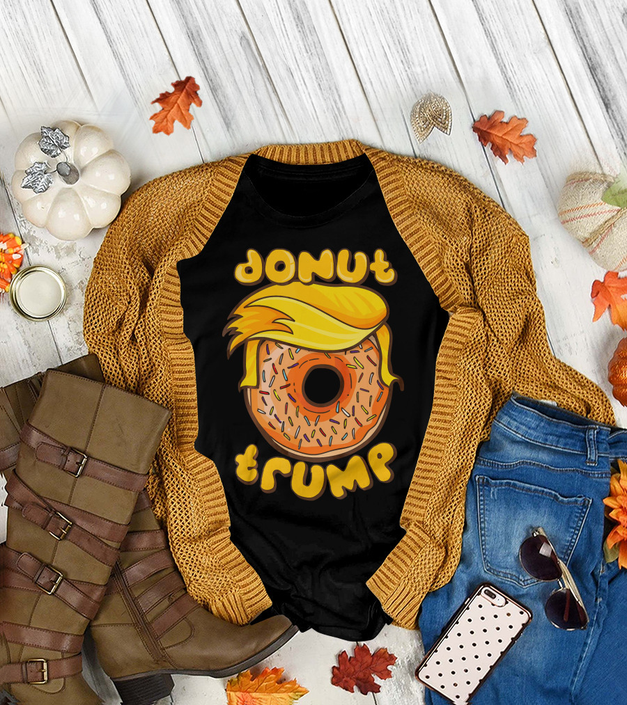 Donut Trump Funny Donald Trump Hair Sprinkles T-Shirt