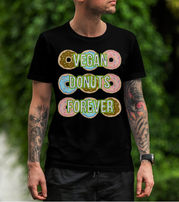 Vegan Donuts Forever Sprinkles Doughnut T-Shirt