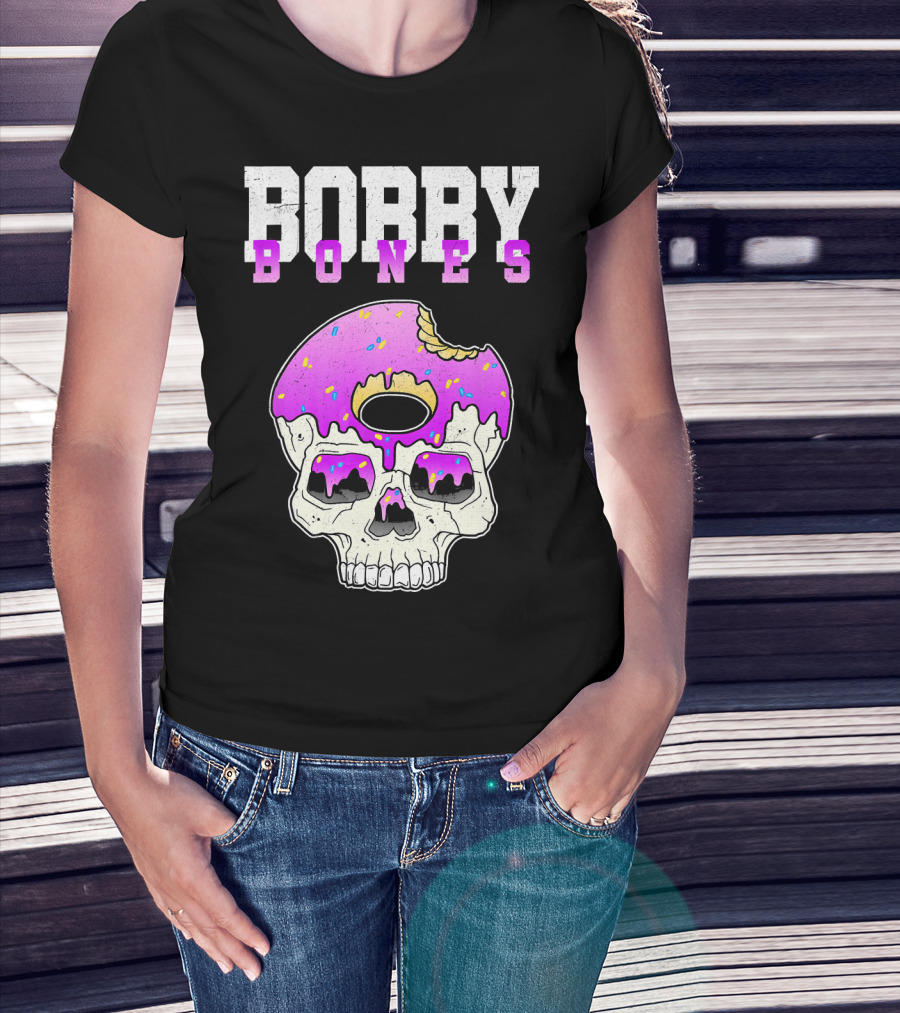 Bobby Bones Skull Donut Pink Sweet Death T-Shirt