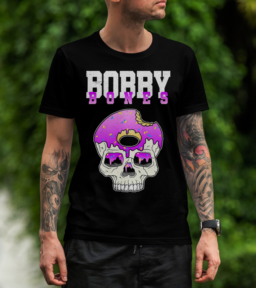 Bobby Bones Skull Donut Pink Sweet Death T-Shirt