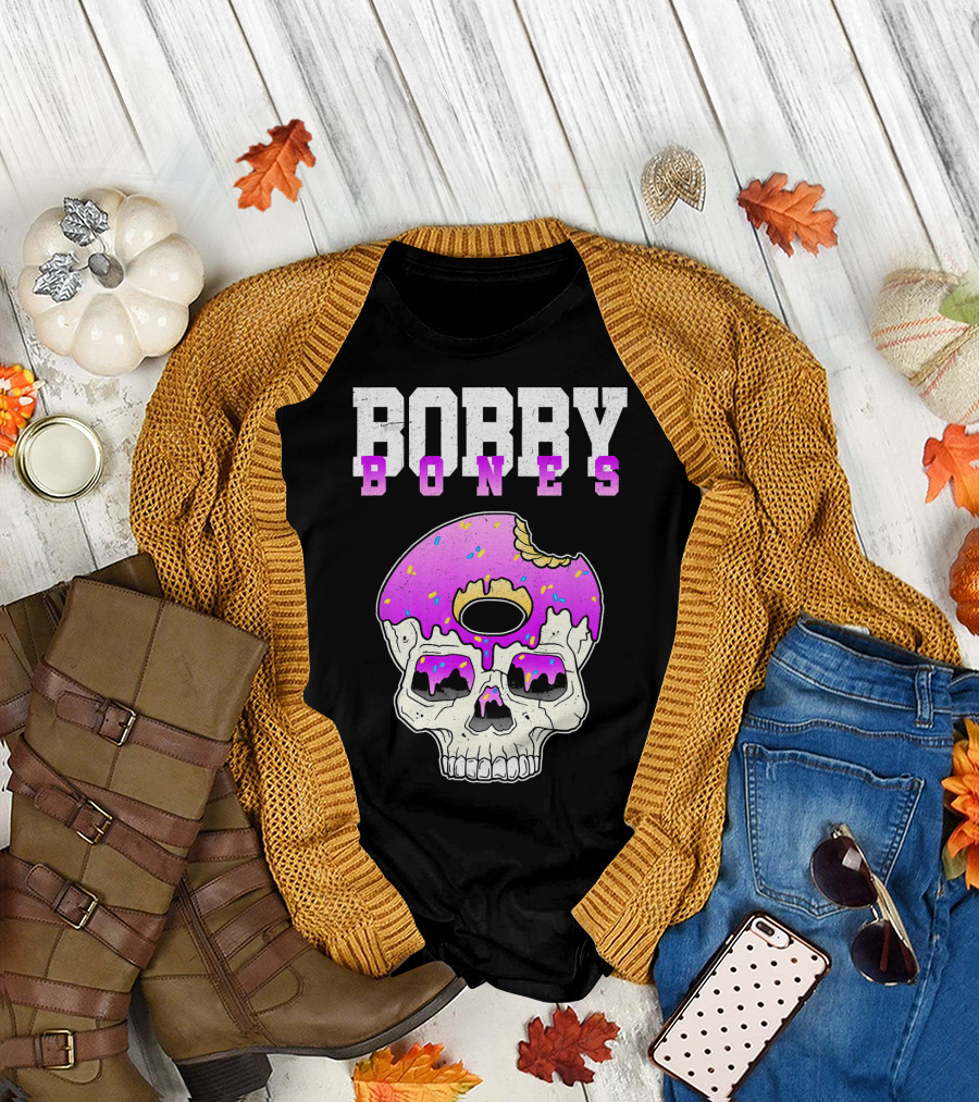 Bobby Bones Skull Donut Pink Sweet Death T-Shirt