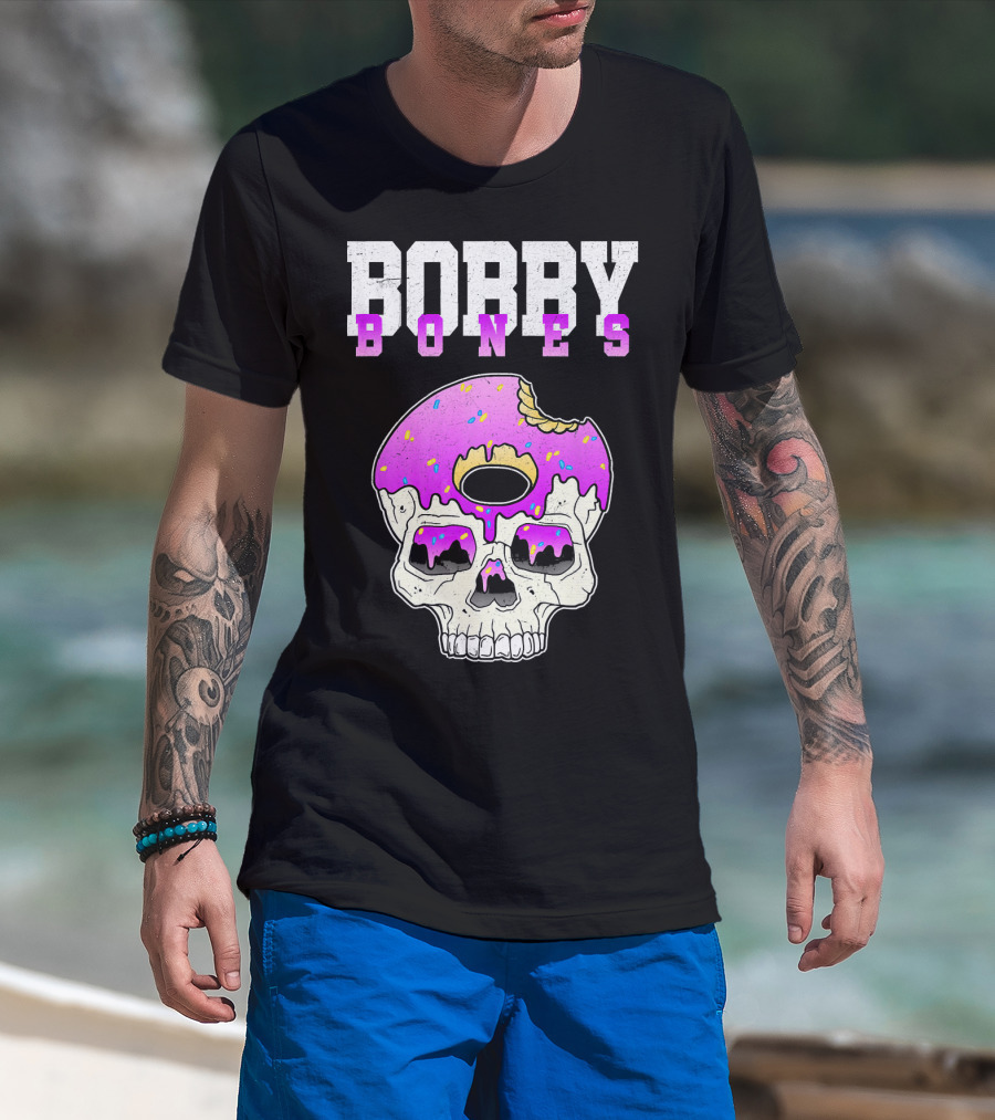 Bobby Bones Skull Donut Pink Sweet Death T-Shirt