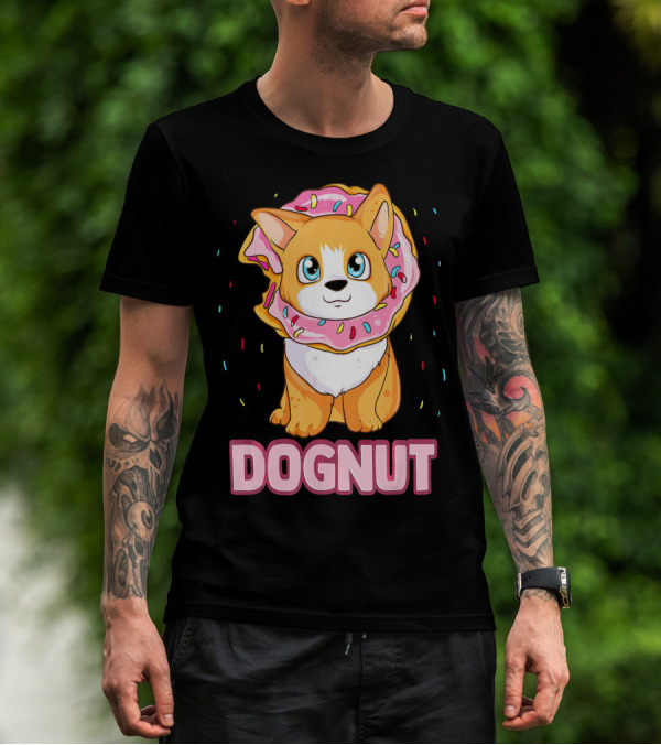 Dognut Cute Funny Dog Donut Pun Adorab With Sprinkles T-Shirt