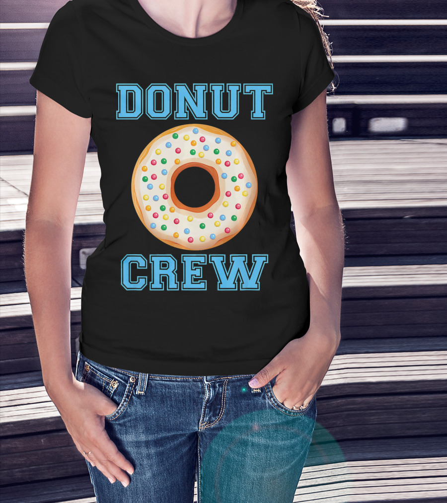 Donut Crew Matching Birthday Group With Sprinkles T-Shirt