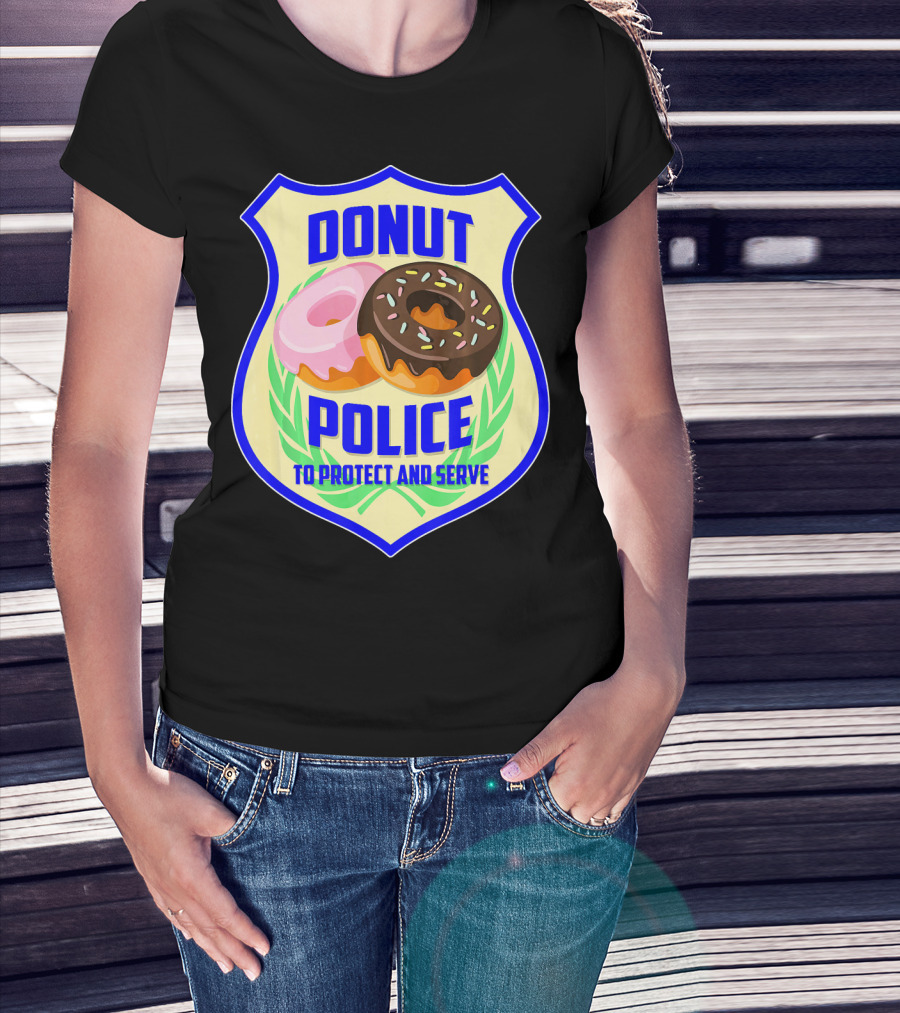 Donut Police To Protect And Serve Funny Donut Lovers T-Shirt