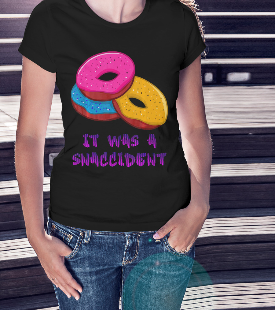 It Was A Snaccident Donut Trio Fun T-Shirt