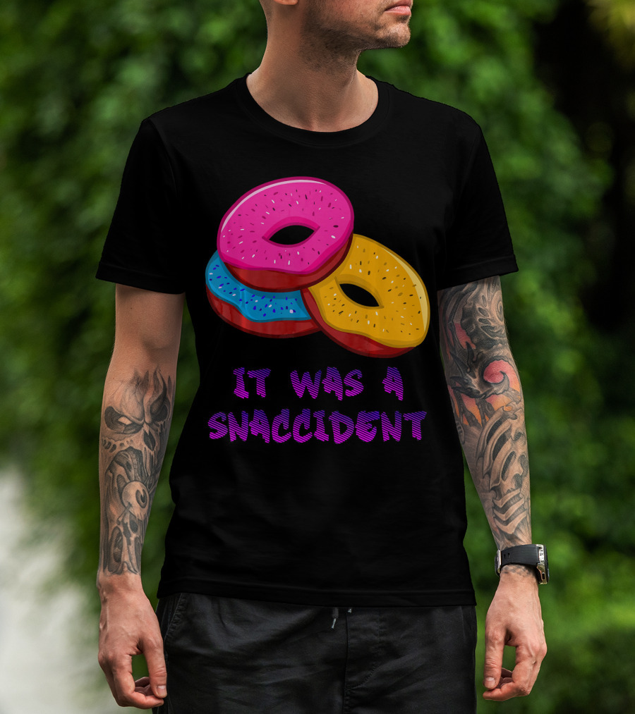 It Was A Snaccident Donut Trio Fun T-Shirt
