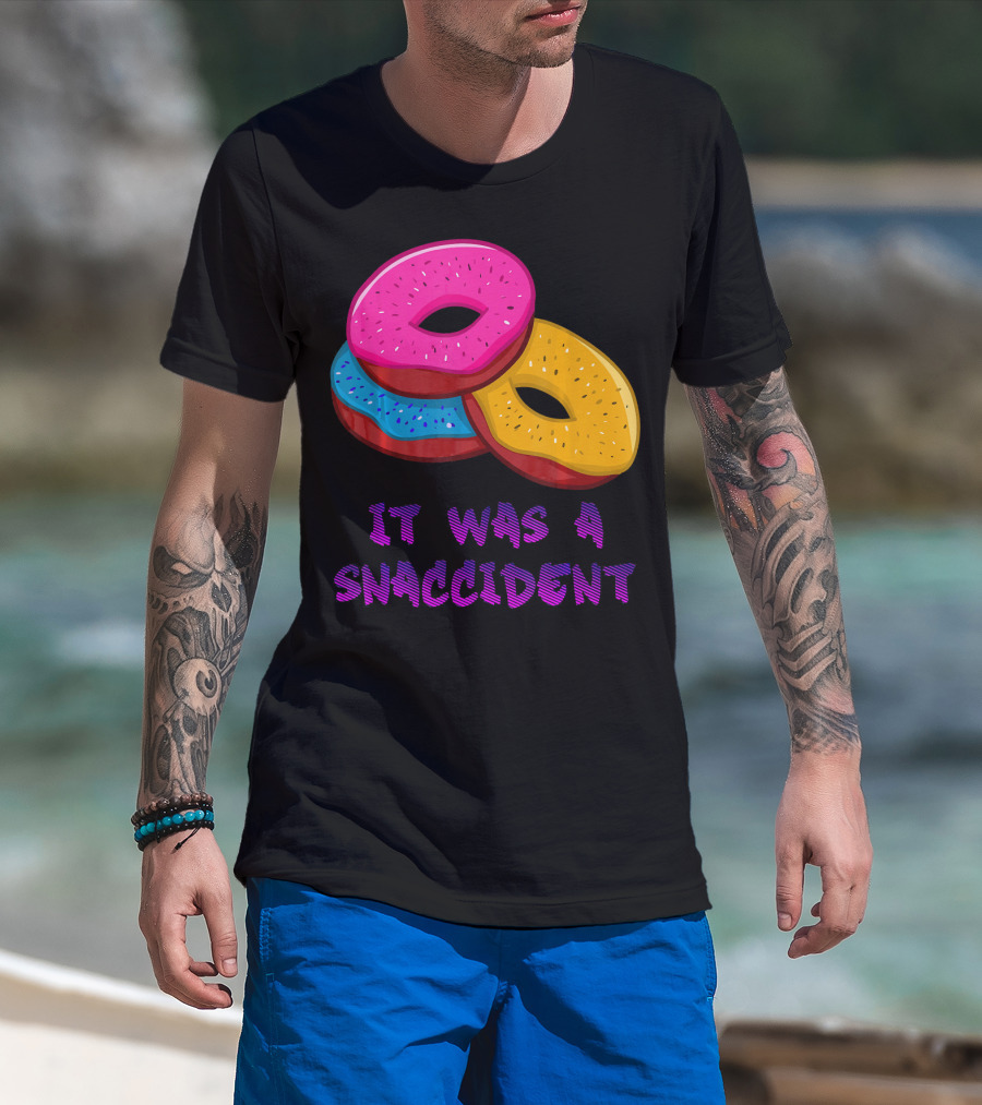It Was A Snaccident Donut Trio Fun T-Shirt