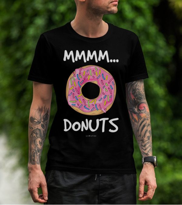 MMM DONUTS Cute And Funny Pink Sprinkles T-Shirt