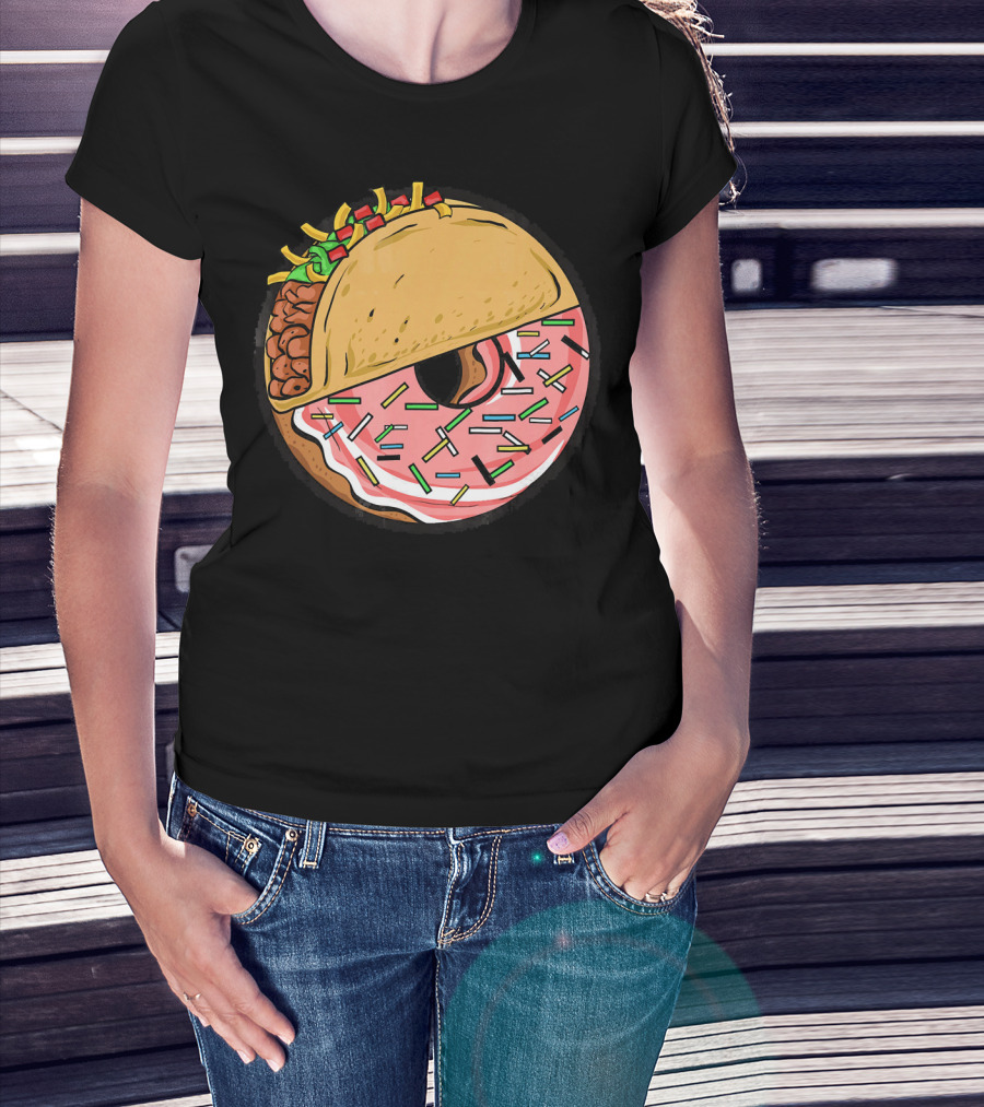 Taco And Donut Fusion Delight With Sprinkles T-Shirt