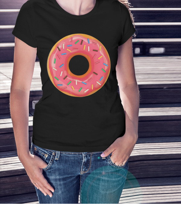 Simple Colorful Sprinkle Donut T-Shirt