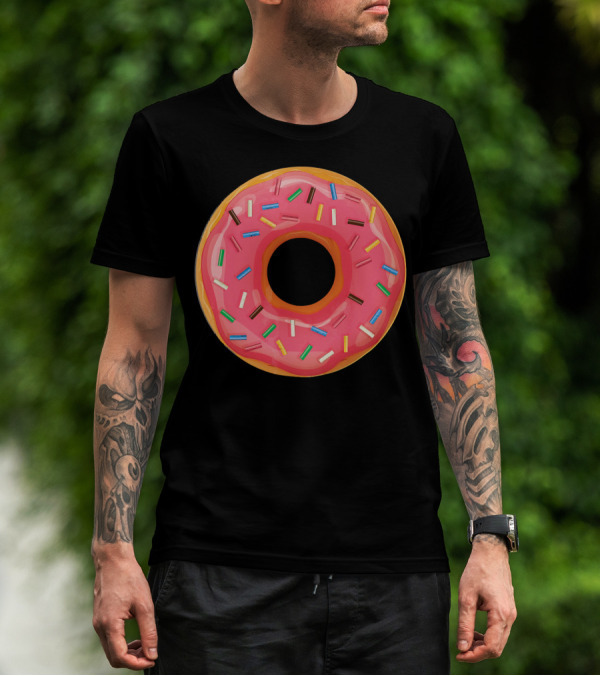 Simple Colorful Sprinkle Donut T-Shirt