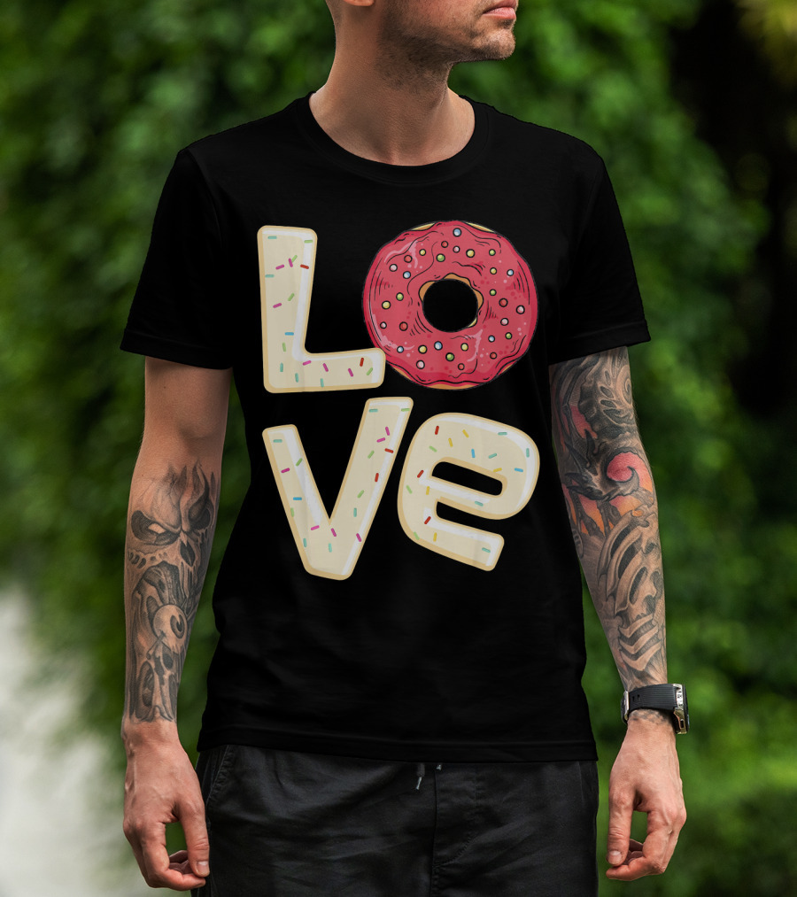 Funny I Love Bagel Donuts Sprinkled Love T-Shirt